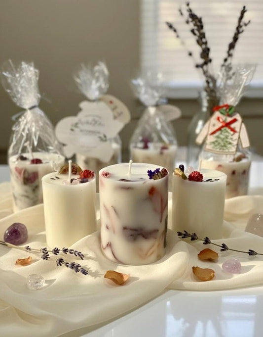 BOTANICAL - Organic Handmade pillar candles