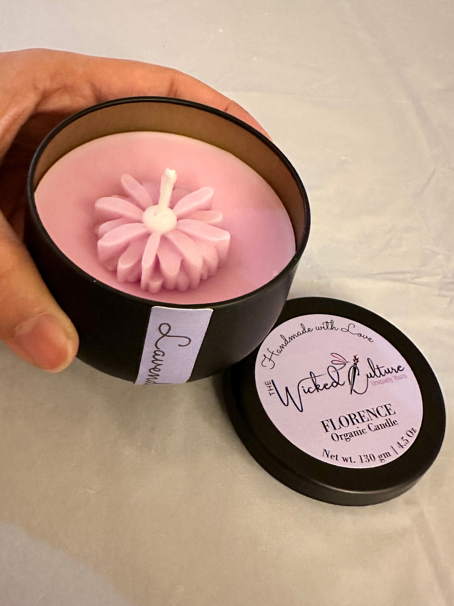 FLORENCE - Organic Scented Candles | Sunflower | Bees | Gift for all occasions