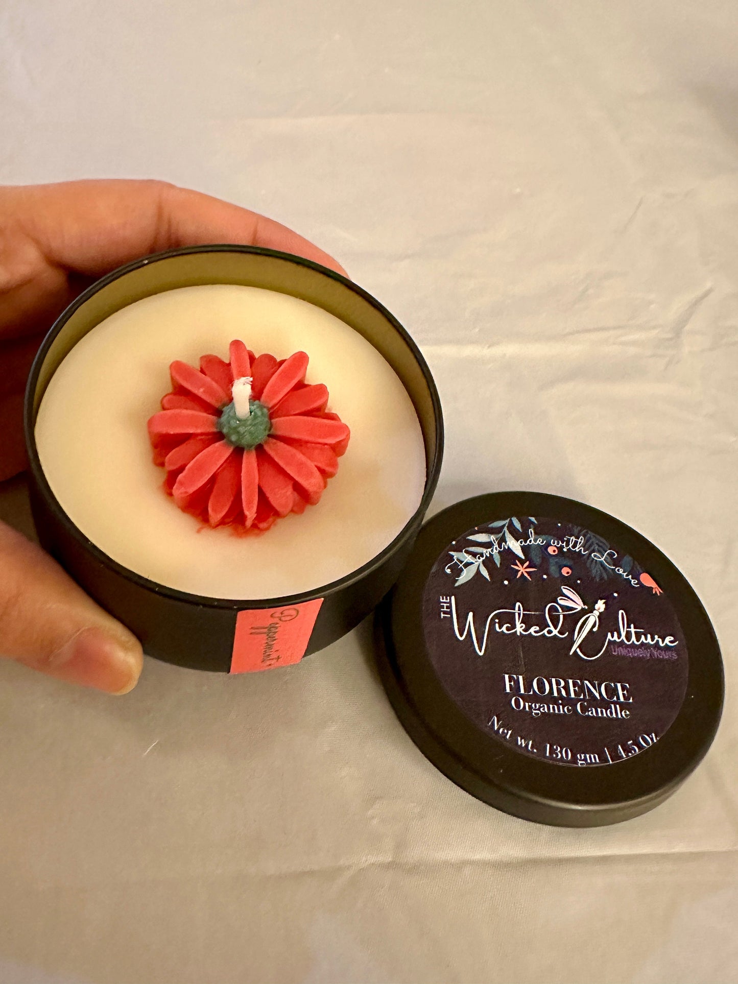 FLORENCE - Organic Scented Candles | Sunflower | Bees | Gift for all occasions