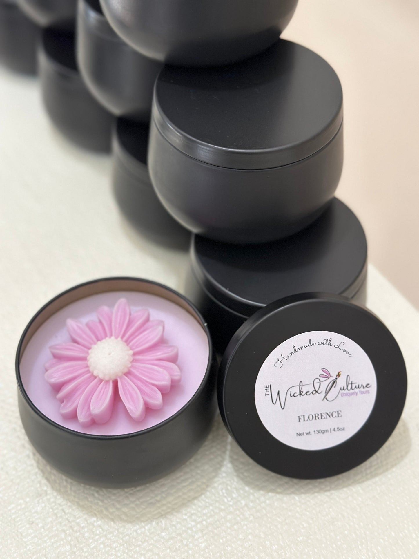 FLORENCE - Organic Scented Candles | Sunflower | Bees | Gift for all occasions