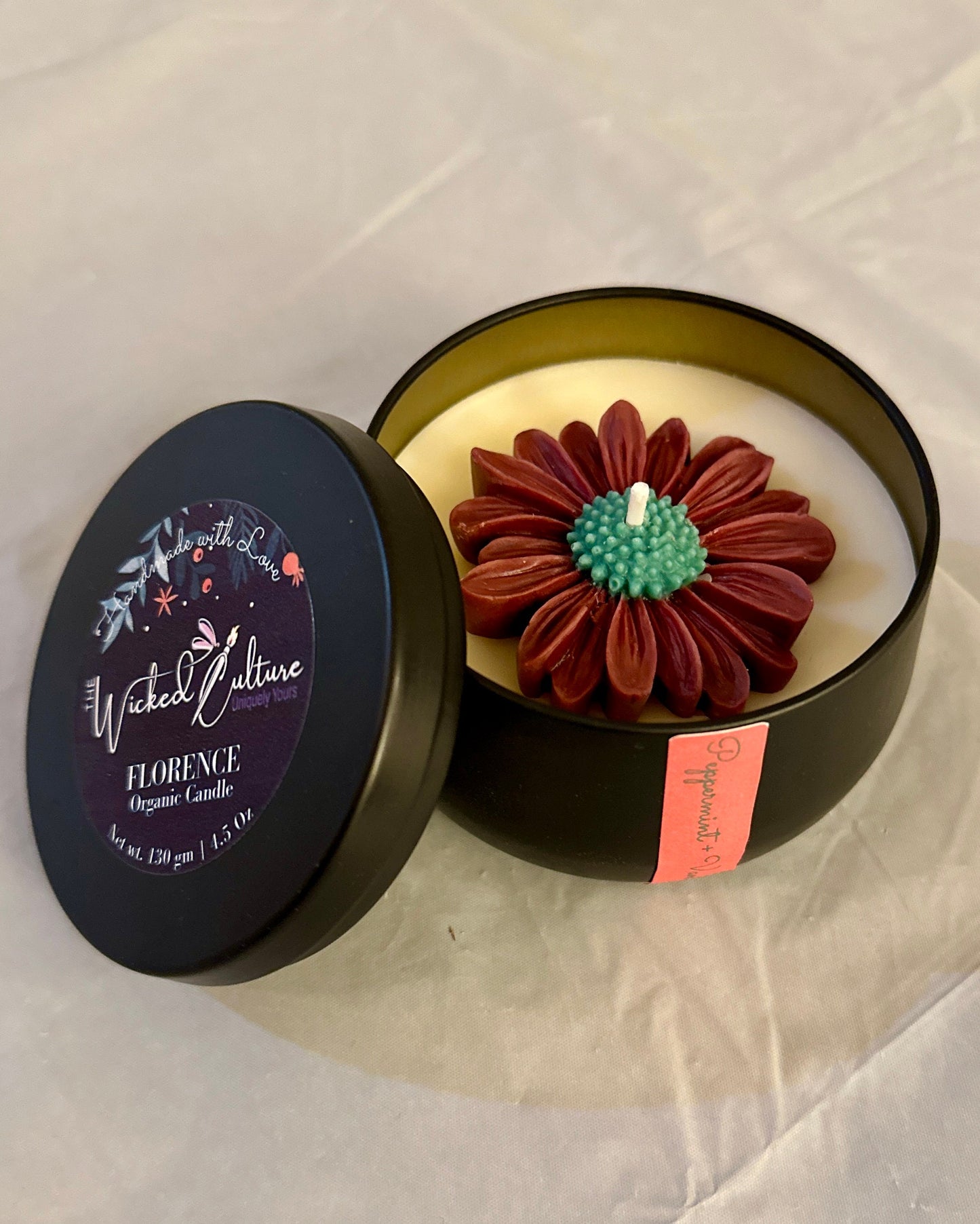 FLORENCE - Organic Scented Candles | Sunflower | Bees | Gift for all occasions